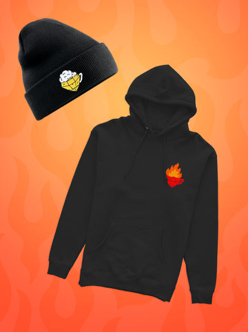 Dietmar Diamant "Heit Werd Oaner Gebrennt" Hoodie + Beanie Bundle